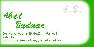 abel budnar business card